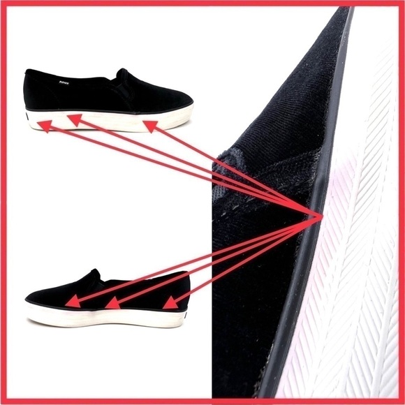 Keds Sneakers Blue Velvet Triple Decker Platform Slip-on Women’s Size 11 New - Picture 6 of 9